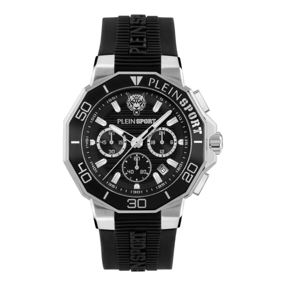 Plein Sport Titan Chronograph Watch Black Mens